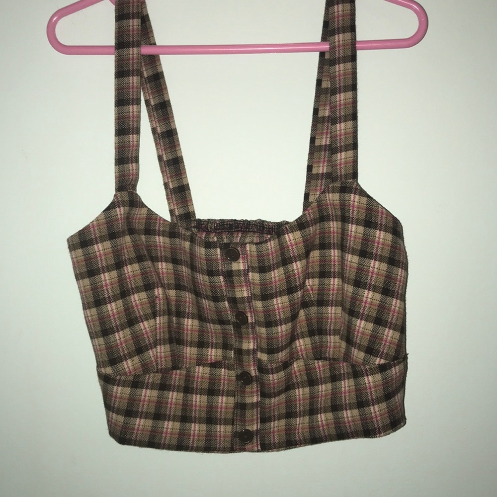 Plaid crop top